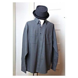 Men button down large gray shirt